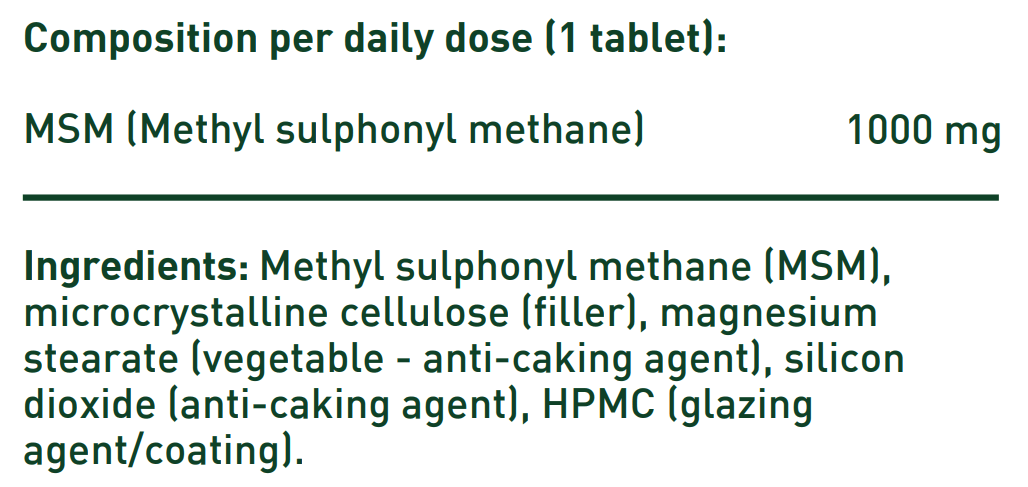 MSM 1000 mg